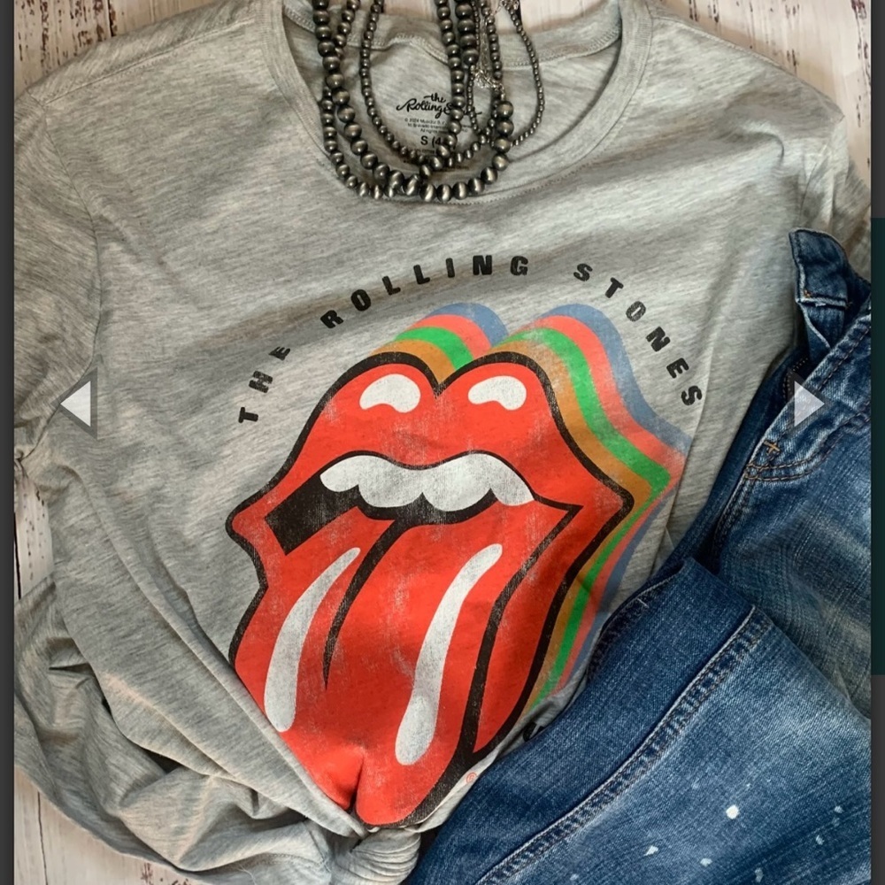The Rolling Stones Graphic Tee L (12-14) Grey